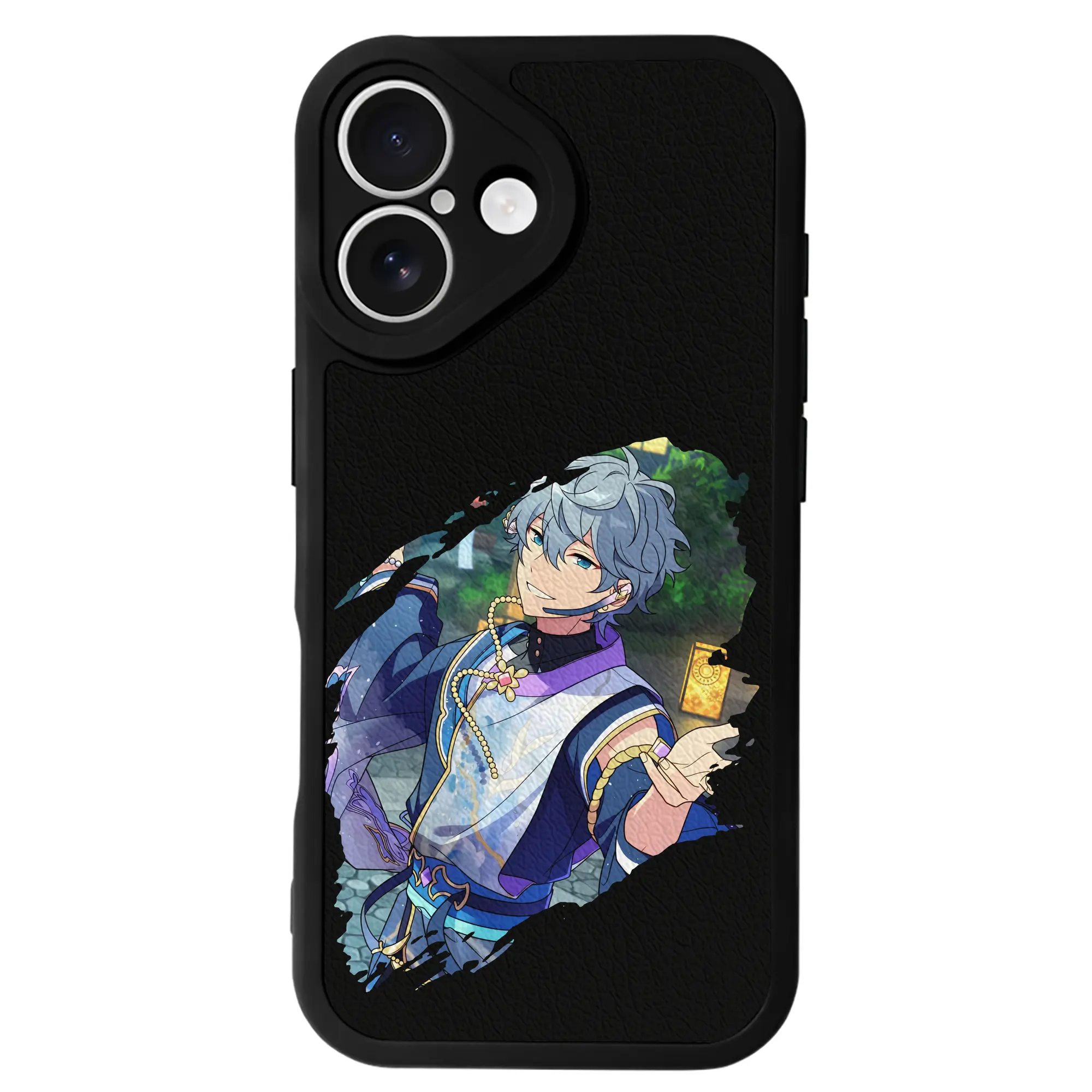 あんさん ぶる グッズ Knights 瀬名泉 - IPhone 16シリーズ対応 ・ シリコンスマホケース ・ レザー調 ・ 高精度フィット ・ 耐衝撃 ・ ワイヤレス充電対応 ・ 精密カット